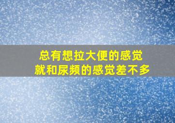 总有想拉大便的感觉 就和尿频的感觉差不多